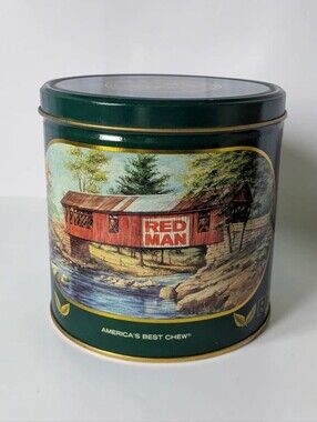 Red Man Tobacco Limited Edition Collectible Tin America's Best Chew Vintage 1988